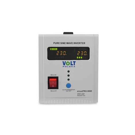 Volt Polska SINUS PRO Inverter Voltage Converter Built-in UPS Uninterruptible Power Supply for furnaces and central heating (circulating) pumps 350W - White