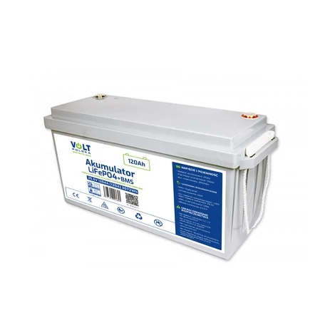 Volt Polska LiFePO4 akkumulátor LiFePO4 25,6V 120 Ah (120A) + BMS, Lítium-vas-foszfát akkumulátor