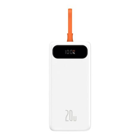 Power Bank Baseus Block 20000mAh, 20W + Lightning kábel (fehér)