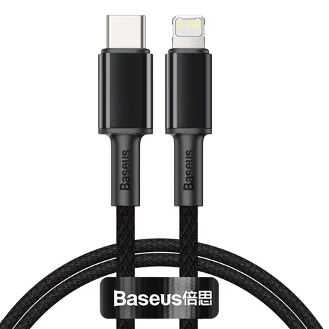 Baseus opletený kábel USB-C na Lightning PD 20W 1m (čierny)