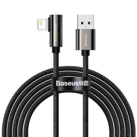 Baseus Legend Series Lightning pravouhlý USB kábel 2,4 A 2m čierny (CALCS-A01)