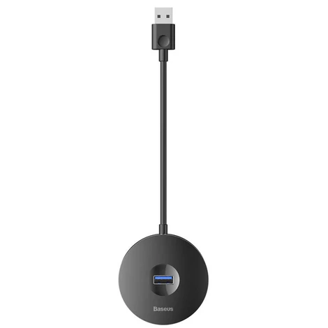 Baseus Multi HUB Round Box USB 3.0 to 1x USB3.0 + 3x USB2.0 Fekete (CAHUB-F01)
