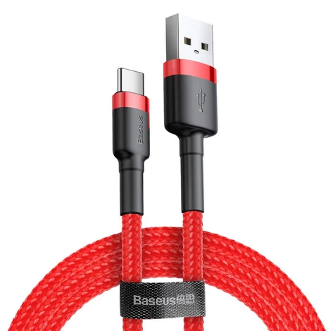 Dátový a nabíjací kábel Baseus USB C typu C 2A 2 m červený červený (CATKLF-C09)