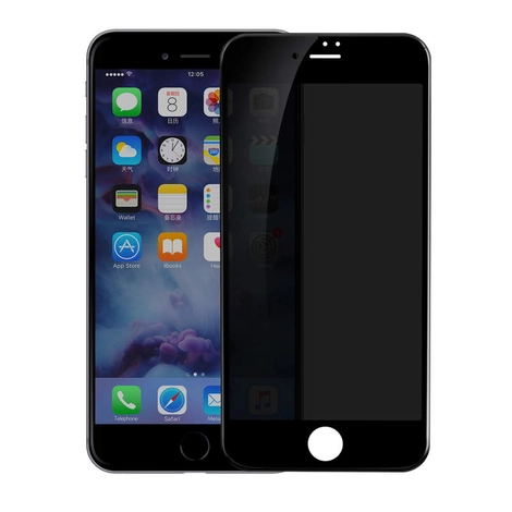 Baseus iPhone 8/7 Plus Anti-spy lekerekített Edzett üveg kijelzővédő fólia Fekete (SGAPIPH8P-TG01)