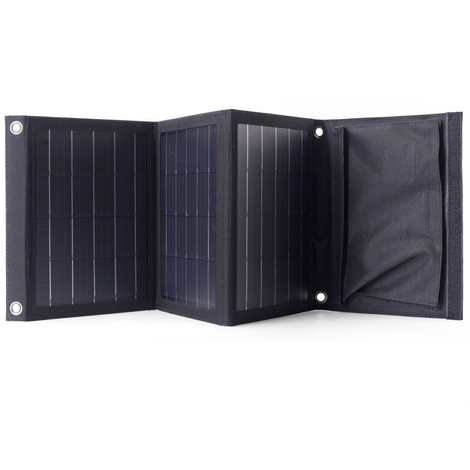 Choetech összecsukható utazós napelemes töltő 22W napelem 2x USB 5V / 2.4A / 2.1A napelem (82 x 24 cm), fekete (SC005)