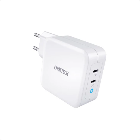 Choetech PD 100W vysokovýkonný sieťový nabíjací adaptér GaN Dual USB C pre MacBook