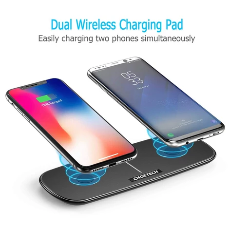 Choetech T525 Dupla Vezeték nélküli töltő