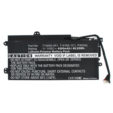 CoreParts Laptop Battery for HP 38Wh Li-Pol 11.1V 3400mAh, Envy 14, ENVY M6, Envy M6-1101sg, ENVY M6-1105DX, Envy M6-1115TX, ENVY M6