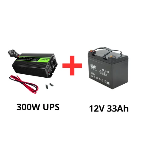 Zelený článok Neprerušiteľný zdroj napájania pre obehové čerpadlá 300W + 33Ah batéria