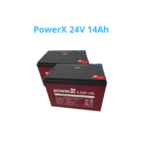 Pachet acumulator bicicletă PowerX 24V 6-DZF-14L 6-DZM-14 (2x12V-14Ah)