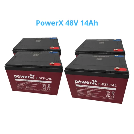 Pachet baterie bicicletă PowerX 48V 6-DZF-14L 6-DZM-14 (4x12V-14Ah)