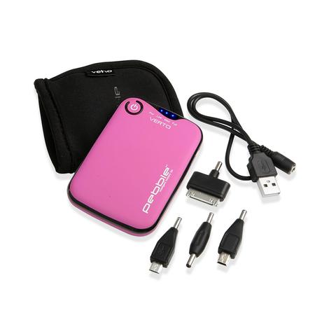 Veho Pebble Verto, 3700mAh Rózsaszín Power Bank Külső akkumulátor