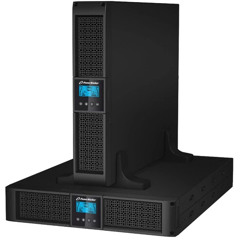 PowerWalker 3000RT LCD - 3000VA/2700W, 0-300VAC, 50/60Hz, 430 J, 12V / 9Ah, USB, RS-232, 9x IEC, RJ11, Lineáris UPS Szünetmentes tápegység UPS
