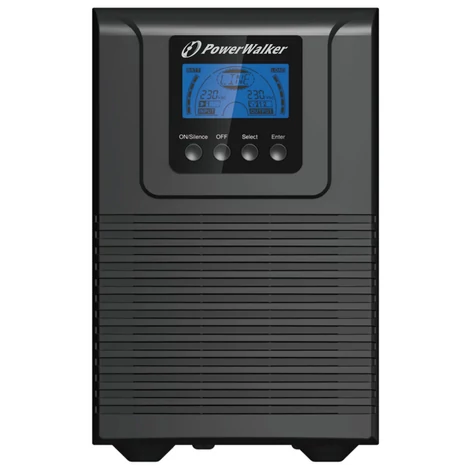 PowerWalker 1000VA / 900W, Online, 4x C13, USB HID, RS-232, intelligens slot, EPO, 2x 12V/9Ah, 9.3 kg UPS Szünetmentes tápegység UPS