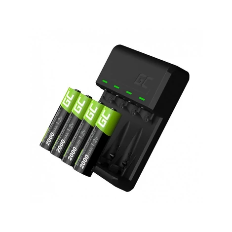 Green Cell GC VitalCharger töltő + 4 db AA 2000mAh Ni-MH tölthető elem