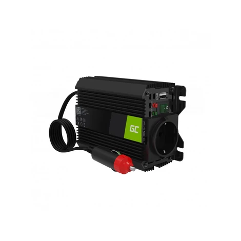 Green Cell Autós Teljesítmény Inverter 12V-ról 230V-ra feszültségátalakító (feszültség növelő) 150W / 300W USB-vel