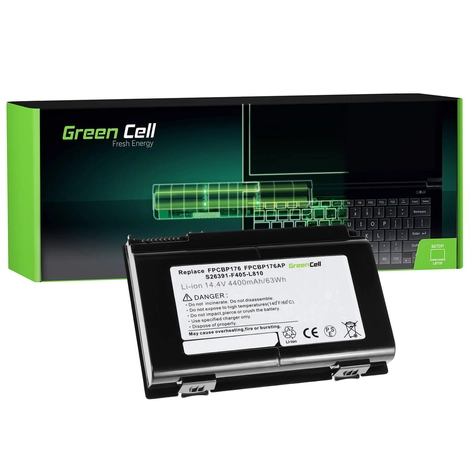 Green Cell Battery for Fujitsu-Siemens LifeBook E8410 E8420 E780 N7010 AH550 NH570 / 14,4V 4400mAh