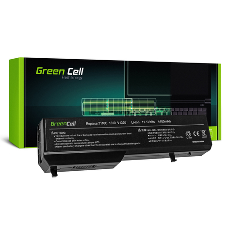 Green Cell Battery for Dell Vostro 1310 1320 1510 1511 1520 2510 / 11,1V 4400mAh