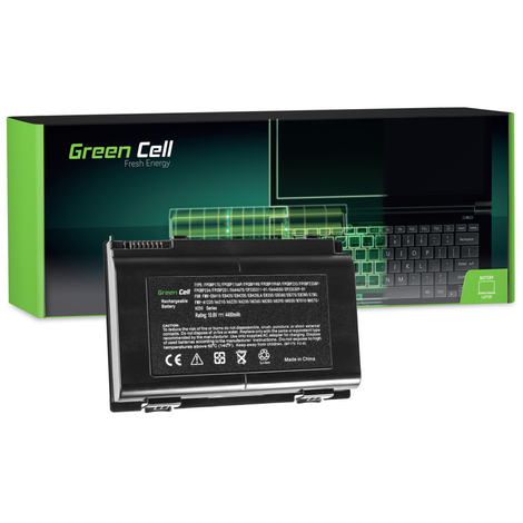 Green Cell Battery for Fujitsu-Siemens LifeBook E8410 E8420 E780 N7010 AH550 NH570 / 11,1V 4400mAh