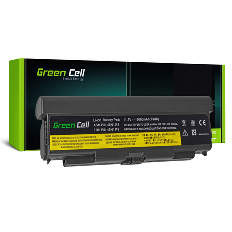 Bővített Green Cell Laptop akkumulátor Lenovo ThinkPad T440P T540P W540 W541 L440 L540