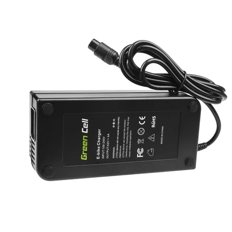 Green Cell 36V Elektromos kerékpár töltő 42V 4A (3 pin) akkumulátorhoz