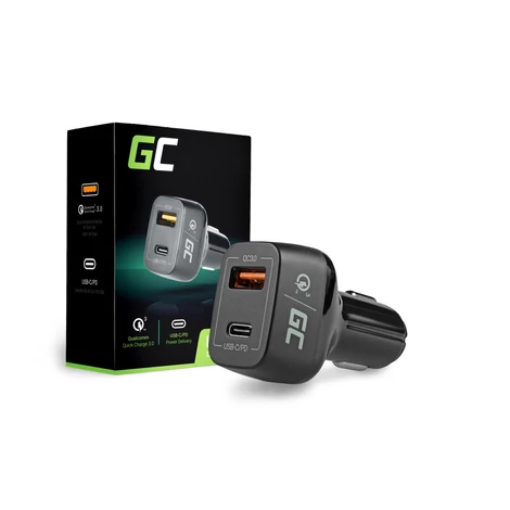 Green Cell Încărcător de mașină USB-C Distribuitor USB Fast Charger 3.0