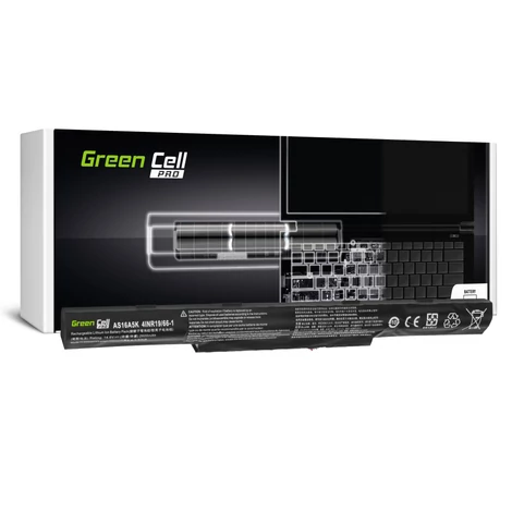 Green Cell Pro Laptop akkumulátor AS16A5K Acer Aspire E15 E5-553 E5-553G E5-575 E5-575G F15 F5-573 F5-573G / 14,6V 3200mAh