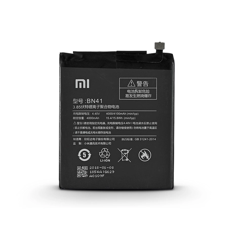 Xiaomi Redmi Note 4 MTK (kínai verzió) gyári akkumulátor - Li-ion 4100 mAh - BN41 (ECO csomagolás)
