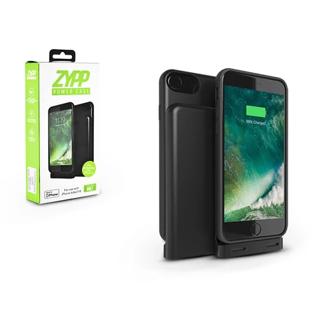 Apple iPhone 6/6S/7/8/X akkumulátoros tok - Zypp Power Case - 2500 mAh -  black