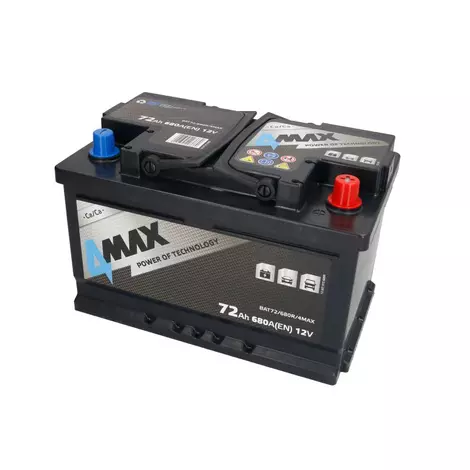 4MAX BAT72/680R/4MAX 72Ah 680A R+ Baterie auto