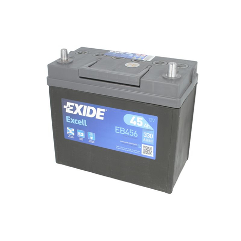 EXIDE EB456 45Ah 330A Jobb+ Car battery