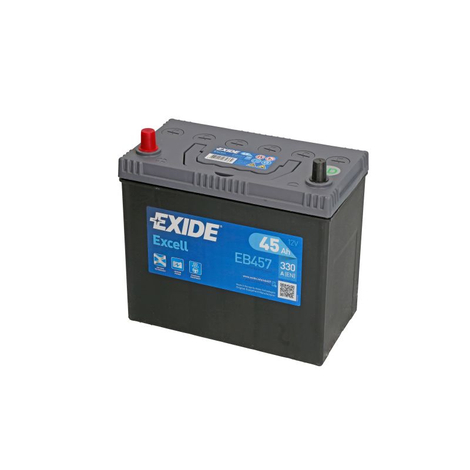 EXIDE EB457 45Ah 330A Bal + Car battery