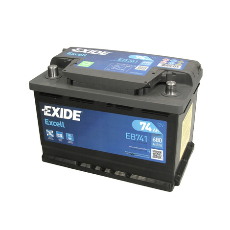 EXIDE EB741 74Ah 680A Bal + Car battery