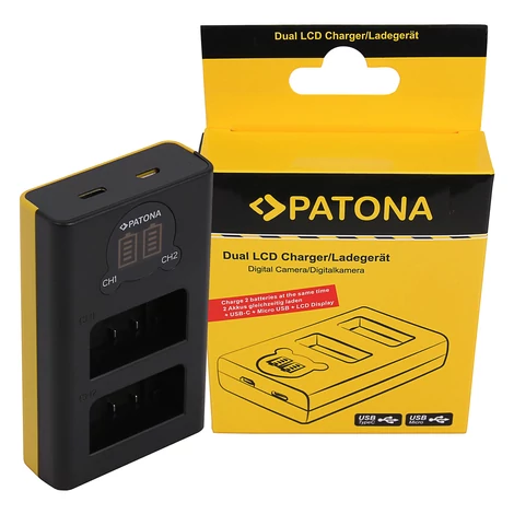 PATONA Dual LCD USB töltő f. Nikon EN-EL25 Z30 Z50 Z fc