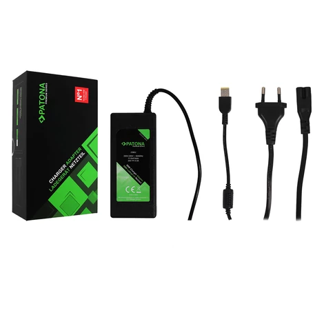 PATONA Prémiová nabíjačka 20V 4,5A 90W Štvorcový hrot f. Lenovo ThinkPad T470P T460P T440P X1 Carbon