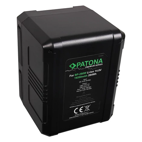 PATONA Premium akkumulátor V-Mount 284Wh Sony BP280W DSR 250P 600P 650P 652P-hez