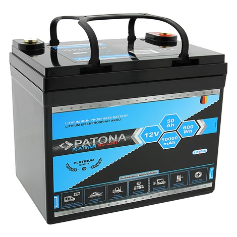 Batéria PATONA Platinum LiFePO4 12V 50Ah 600Wh 50.000mAh