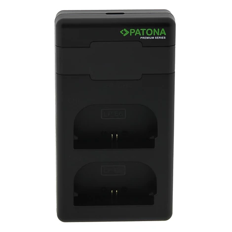 PATONA Premium Twin Performance PD Nabíjačka pre Canon LP-E6 LP-E6NH LPE6 vrátane USB-C Kábla