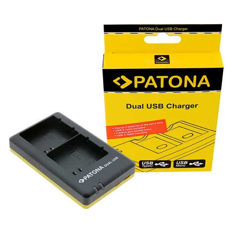 PATONA Dual USB töltő f. Arlo A-7A A-14 Pro 3 Pro 4 FB-1001 2GB VML2030 Ultra 2 incl. USB-C kábel