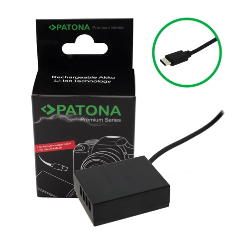 Adaptor baterie PATONA Premium cu intrare USB-C pentru Fuji NP-W126S HS30 EXR X-T1 XT-3 X-Pro 3