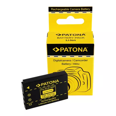 Baterie Kodak EasyShare Z730 DX7630 DX7590 Klic-5001 1700 mAh / 6.1 Wh / 3.6V Li-Ion / baterie reîncărcabilă - Patona
