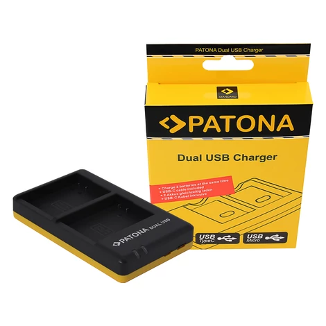 Nikon EN-EL14, ENEL14 vrátane. Micro-USB kábel Dual Quick batérie / nabíjačka batérií - Patona