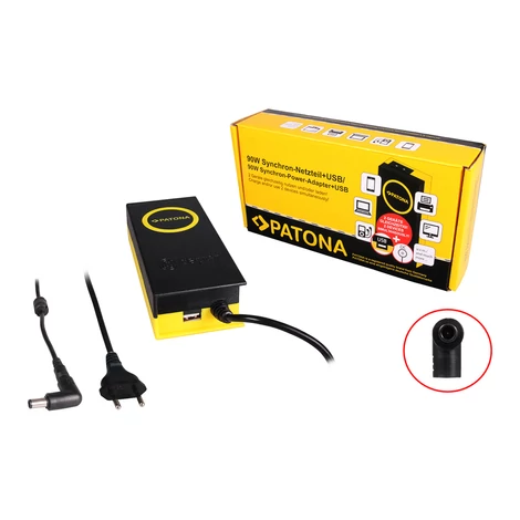 Nabíjačka na notebook 19,5 V 90 W - 7,4 x 5,0 x 12,0 mm USB - Patona