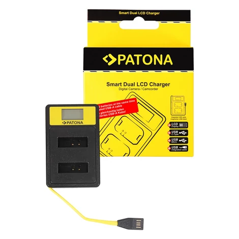 PATONA Inteligentná USB nabíjačka s dvojitým LCD displejom Canon NB-13L PowerShot G5 X G5X G7 X G7 X - Patona