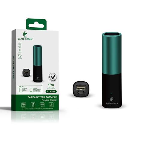 SAATCHITECH 2500mAh mini külső akkumulátor zöld