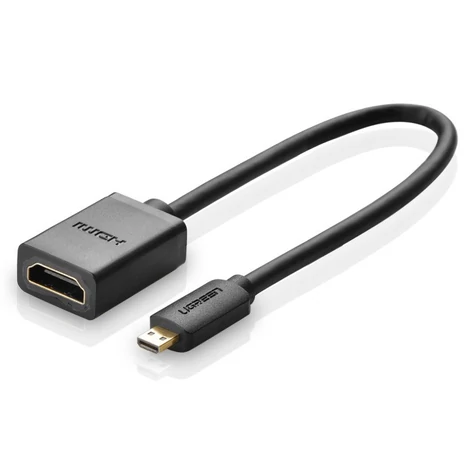 Ugreen HDMI (anya) to Micro HDMI (apa) adapter kábel 19 pin 20cm - Fekete (20134)