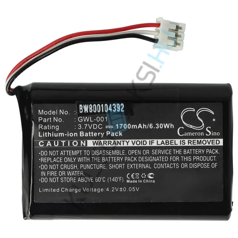 VHBW táblagép csere akkumulátor Wacom GWL-001-hez - 1700 mAh 3,7 V Li-Ion