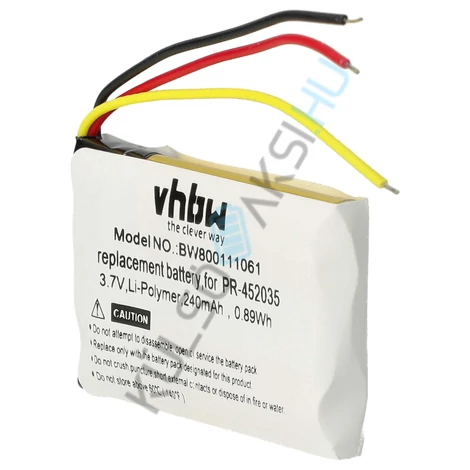 VHBW Wireless Headset Battery Replacement for Bose PR-452035 - 240 mAh 3.7 V Li-polymer