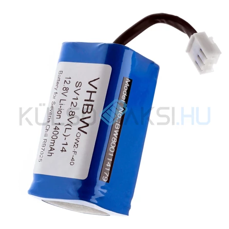 VHBW Baterie Severin Chill RB7025 for - 1400mAh, 12.8V, Li-ion