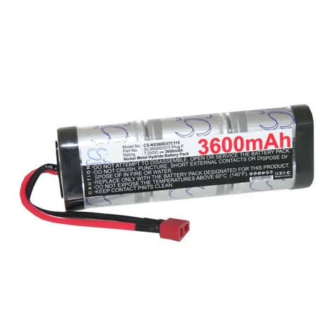 VHWB Modellgyártó eszköz akkumulátora – 3600 mAh, 7,2 V NiMH, T-dugó (f)